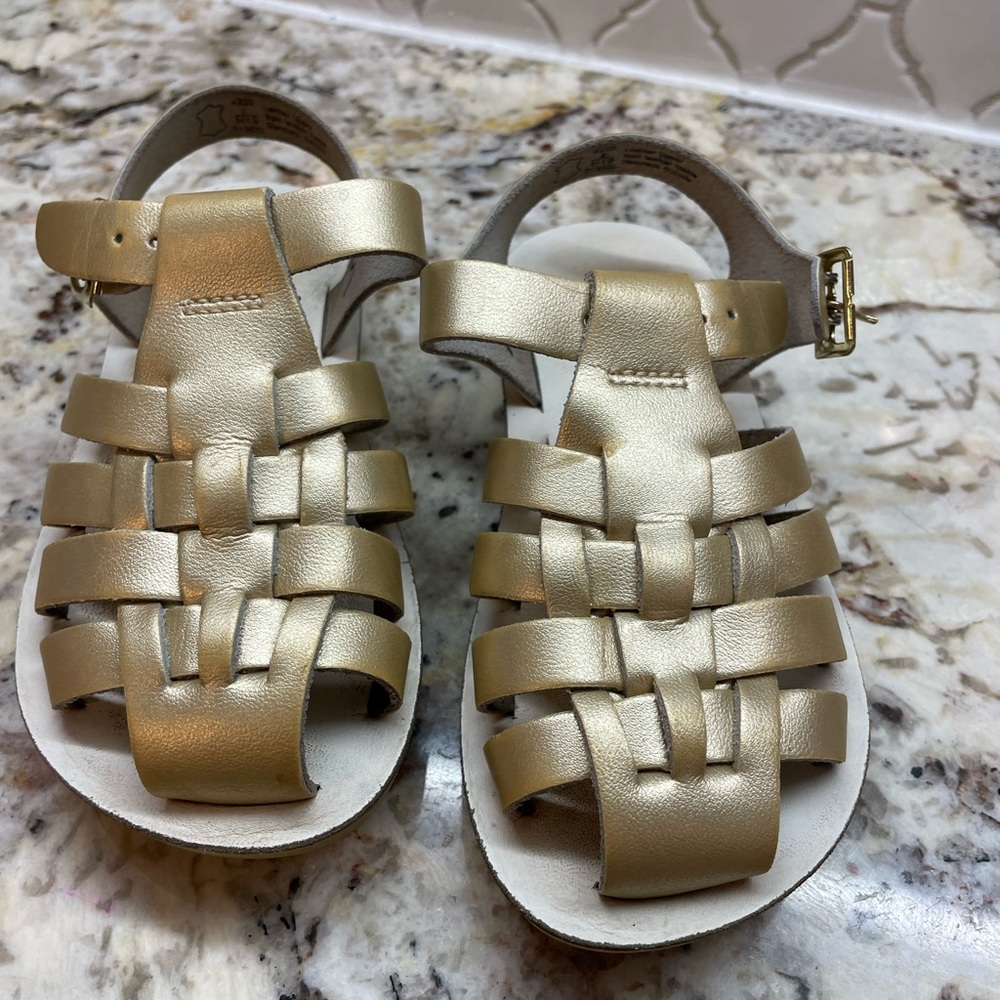 Salt Water Sandals- toddler size 9 - gold